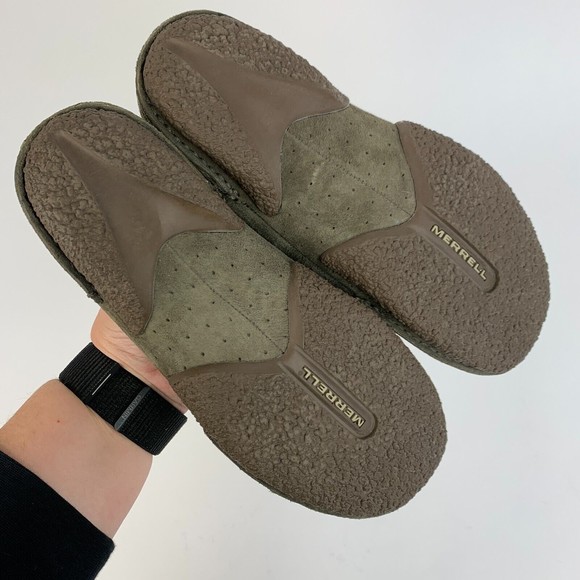 Merrell Duet Alto Hedge Stone Slip On Green Suede Shoes Size 6 - Picture 7 of 7